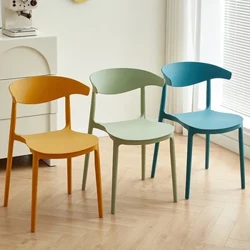 Waiting Balcony Dining Chair Backstool Outdoor Terrace Chair Plastic Makeup Lazy Events Salon Sedie Da Pranzo Japanese Furniture