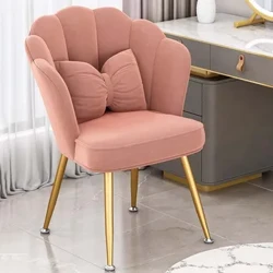 Phòng ăn tối Ghế ăn màu hồng Sang trọng Thỉnh thoảng mềm mại thoải mái Ghế ăn chờ Chân vàng Ghế nội thất Salle Manger