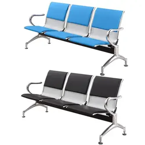 Trois personnes rangée chir hôpital attente chai transfusion cair reste rangée siège public chaise d'aéroport cheveux d'attente