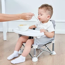 Baby Zložljiv Prenosni Jedilni Stol Z Varnostnim Pasom Plošče Otroški Stol Na Plaži Kampiranje Otrok Udoben Sedež za Hranjenje Baby