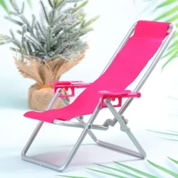 2pcs Mini House Deck Noho Noho Simulation Folding Beach Chair Home Model Accessories