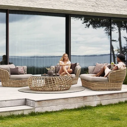 Scaune de plajă din rattan nordic Scaun de grădină în aer liber Designer creativ Mobilier de exterior impermeabil și rezistent la soare Scaun de plajă