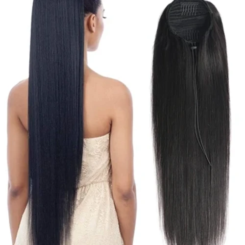150g Straight Ponytail Gwallt Dynol Llinyn Draws Estyniadau Ponytail Malaysian 30 32 modfedd Clip Hir Mewn Ponytail Iwish 100% Gwallt Dynol