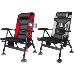Ghế Đi Biển Có Thể Gập Lại Ghế Câu Cá Chống Bẹp Đầu 4 Chân Có Thể Điều Chỉnh Di Động Phong Cách Châu Âu