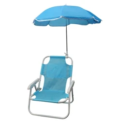 Utomhus strand folding stol med paraplyer för utomhus barns strandstol parasol multifunktionell bärbar stol för semester