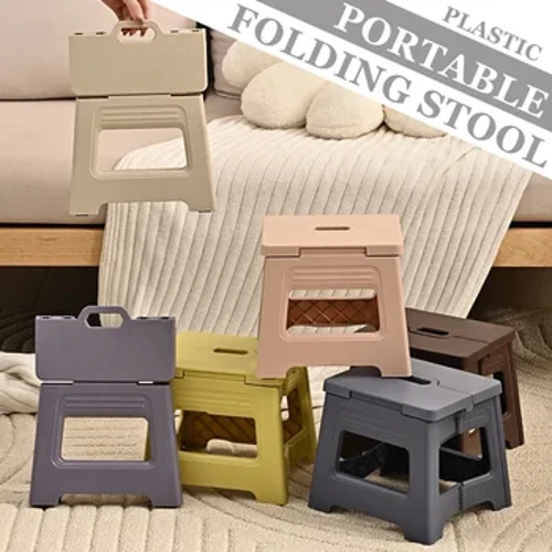 Plastic Folding Stool, Outdoor Foldable Beach Chair, Ultralight Collapse Fishing Chair, Folding Chair para sa Bahay, Paglalakbay, Hiking