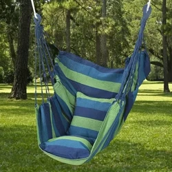 1pc Outdoor Hängematt Stull Canvas Fräizäit Swing Stull Keng Këssen oder Këssen Dormitory Hängmatt Swing Schaukelstull (Mat Späicherbeutel