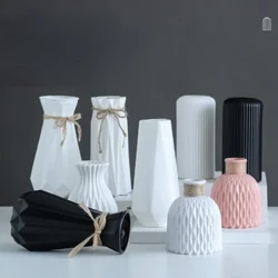 Hiện Đại Bình Hoa Trắng Hồng Bình Nhựa Hoa Giỏ Bắc Âu Nhà Trang Trí Phòng Khách Vật Trang Trí Cắm Hoa