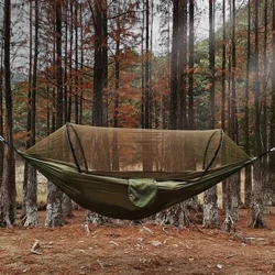 ʻOkoʻa wikiwiki ka wehe ʻana i ka ʻupena makika Hammock Outdoor Camping Pole Hammock swing Anti-rollover Nylon Poʻa Pōhaku 260x140cm