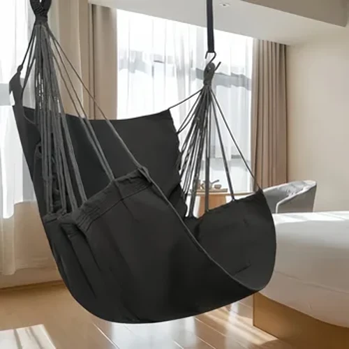 1pc loisirs tissu hamac chaise extérieure balançoire chaise hamac dortoir hamac chaise Anti renversement hamac (avec sac de rangement