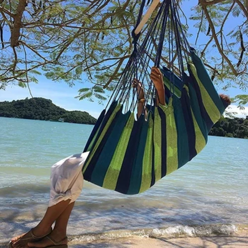 Tassels Hammock Garden Patio White Pamba Swing Chair Chumba cha kulala Kitanda cha Kimapenzi Ndani ya Ndani Kiti cha Machela ya Ufukweni