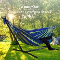 Lasmuigh Hammock Mór Inaistrithe Laistigh Hammock Dúbailte Camping Codlata Stráice Canbhás Crochta Leaba Cathaoirleach Swing Gairdín