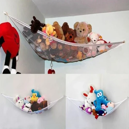 1 pçs rede de rede para brinquedos de armazenamento crianças quarto brinquedos animais de pelúcia brinquedos rede organizar armazenamento titular