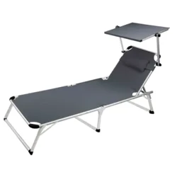 Reguleeritav Chaise longue rannatool koos varikatuse päikesevarjuga päevitavat lamamistooli päikese lamamistooli