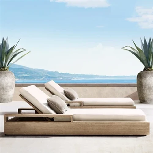 პლაჟის სასტუმრო Sun Deck Chair საცურაო აუზი შეზლონგი გარე მზის ლაუნჯერები დასაყენებელი სკამი
