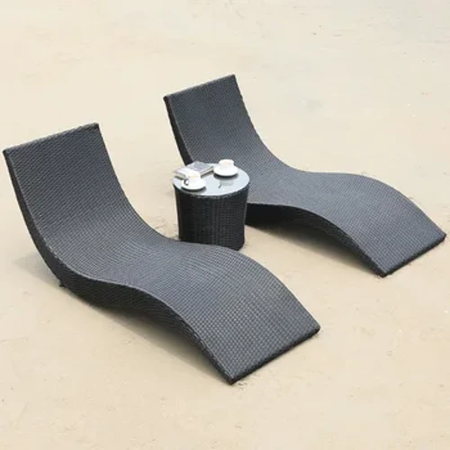 Rattani päevitamise rannatool Euroopa Sun Loungers bassein väljaspool rannatooli ergonoomilisi elegantseid sillasid de Playa mööbel