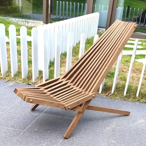 Ghế tắm nắng bằng gỗ tiện dụng Bắc Âu Thiết kế tối giản Sân sau Ghế salon sang trọng hiện đại Cadeira De Praia Nội thất ngoài trời