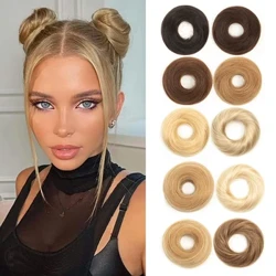 Isheeny Tóc Vàng Tóc Búi Chignon Updo Tặng Quấn Đuôi Ngựa Làm Tóc Remy Bộ Tóc Giả Thật Tự Nhiên Tóc 11 Màu