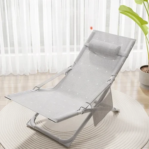 Gairdín Cathaoirligh Trá Fillte Inaistrithe Allamuigh Sun Lounger Patio Recliner Cathaoirleach Picnic Nap Silla Troscán Allamuigh Intleachtúil WKOC