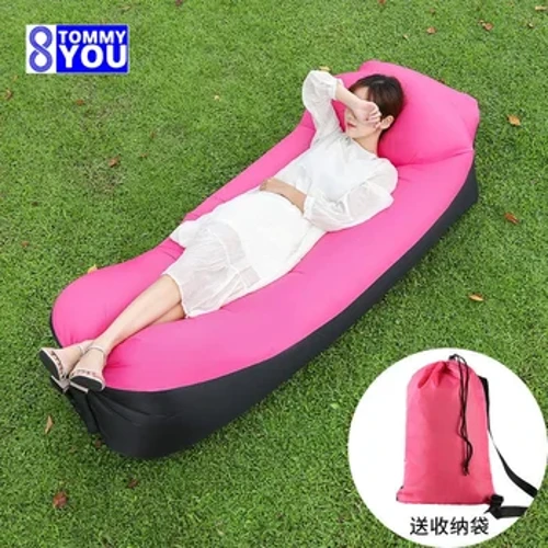 Outdoor Portable Lazy Air Sofa Këssen Stil Opblaasbar Sofa Klappbar Opblaasbar Bett Schlofsäck Sonnebetter Liggestoler