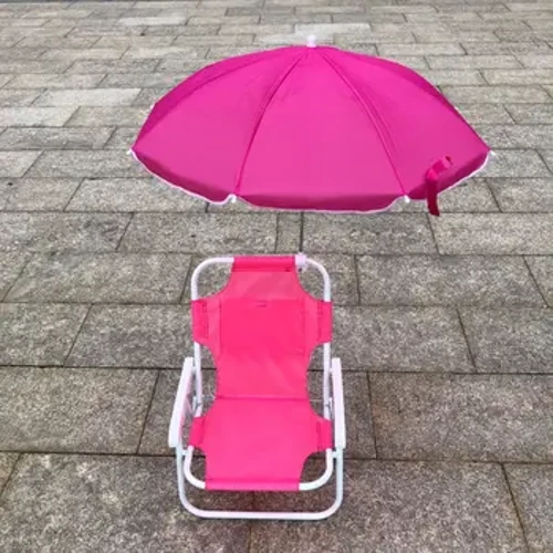 Cathaoirleach Trá Fillte Lasmuigh do Leanaí Recliner Inaistrithe le Cathaoirleach Umbrellas Beach Sun Lounger Child tumbonas Beach Recliner