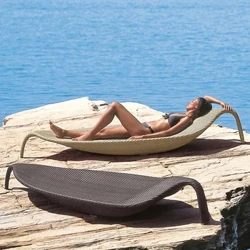 Recliner Comfortable Sun Loungers Modern Minimalist Nordic Backyard Lounge Chair Outside Designer Silla Playa Outdoor Furnitures