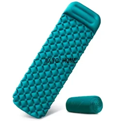 Bơm hơi ngoài trời dành cho người lớn Sun Lounger có gối Nệm hơi chống nước chống ẩm Di động có thể gập lại Thảm cắm trại bãi biển