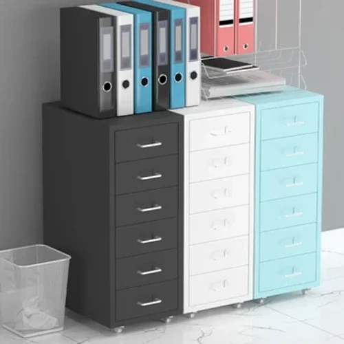 Dossierschränke Modern Einfachheet Dossierorganisatioun Späicherkabinett mat Rieder Multi-Layer Mobile Dateiekabinett fir Home Office