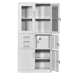 Metal File Cupboard for Office and School, Safe Drawer, Steel Lockers, Filing Storage Cabinet