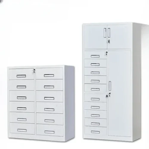 Cabinet ffeiliau bwced aml, cabinet taleb ariannol gyda chlo, cabinet storio aml-haen, cabinet drôr haearn, archif