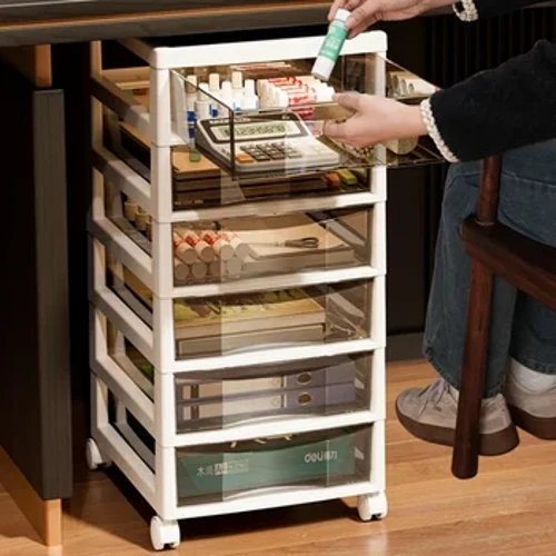 Classeur en plastique pour étudiants, bac de rangement de bureau résistant à l'humidité, tiroir de rangement A4 antidérapant, support d'espacement de papeterie résistant à l'usure