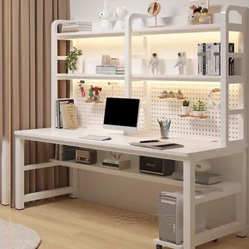 Pagtanggap ng puting nakatayo desk silid -tulugan mga mag -aaral modernong mga talahanayan ng kumperensya ng pag -file ng mga cabinets scrivania bianca bahay kasangkapan