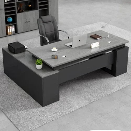 Sefyll L Siâp L Desgiau Swyddfa Trefnwyr Cynhadledd Ysgrifennu Moethus Desgiau Cyfrifiadurol Ysgrifennydd Du Mesa Escritorio Furniture