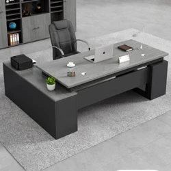 Sefyll L Siâp L Desgiau Swyddfa Trefnwyr Cynhadledd Ysgrifennu Moethus Desgiau Cyfrifiadurol Ysgrifennydd Du Mesa Escritorio Furniture