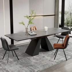 Reception Utdragbart matbord Svart Kök Hem Konferens Soffbord Mobilt Marmor Mesa Comedor Restaurang Furiture