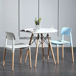 Ithebula Lesimanjemanje leNordic Dining Wood Desk Coffee Round Conference Dining Table Side Living Room Mesas De Comedor Salon Ifenisha