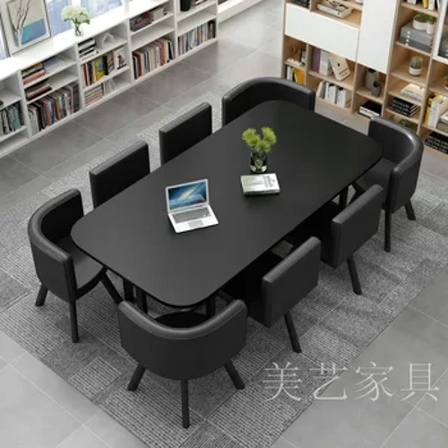 Đơn giản hiện đại bàn ghế hội nghị nhỏ kết hợp bàn tập 8 người bàn dài hình chữ nhật tiếp khách đàm phán
