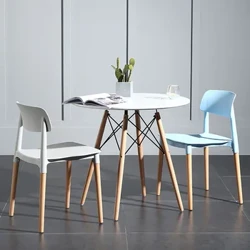 Modernong Nordic Dining Table Wood Desk Coffee Round Conference Dining Table Side Living Room Mesas De Comedor Salon Furniture