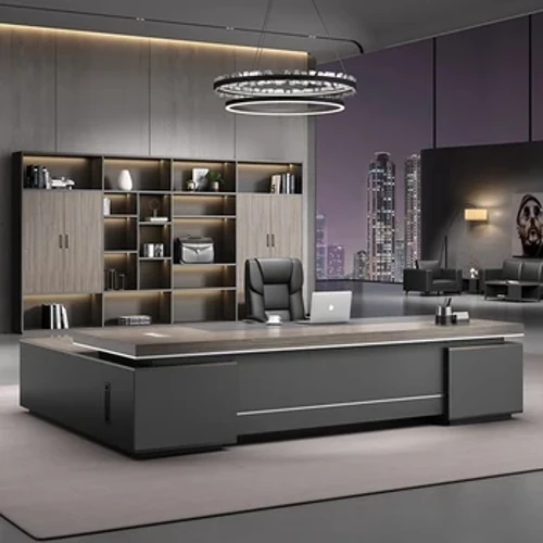 Descripción del trabajo del soporte de la computadora portátil Descripción de la mesa de madera moderna Descripción del almacenamiento de la sala del escritorio Tavolo Scrivania Uficio Suministros de oficina