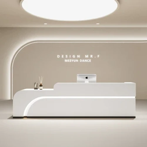 Cashier Table Reception Desk Beauty Salon Impormasyon sa Barbershop Conference Reception Desk Office Empfangstheke Bar Furniture