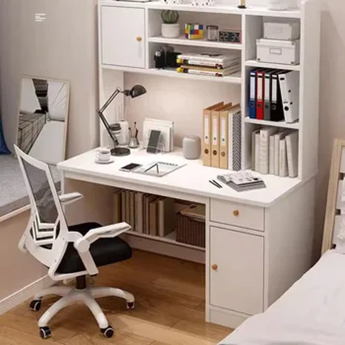 Armários de arquivo Mesa de computador Branco Moderno Mesa de estudo de conferência Quarto de madeira Prego Scrivania Ad Angolo Mobiliário de escritório