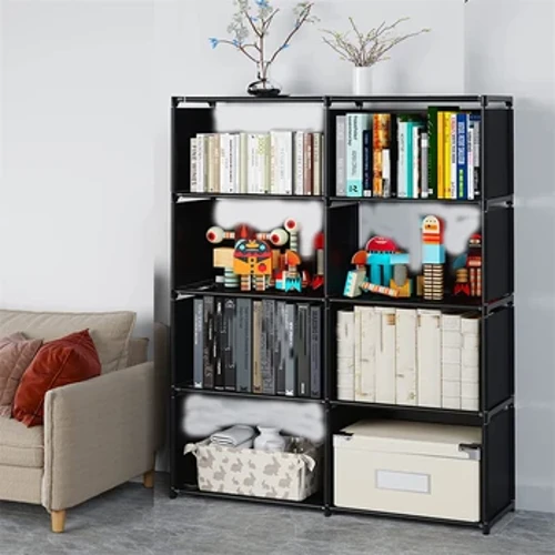 DIY papalua lālani cube pahu puke waihona puke haumāna multi-functional book rack storage cabinet non-woven display rack storage toy storage