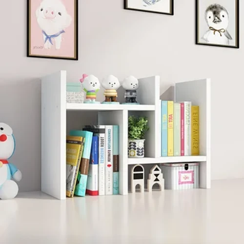 Teleskopisk undersøgelse på desktopen Simple Ins Bookhelf Desk hylder Finishing Rack Storage Rack Office Børn Sormitorisk bogreol