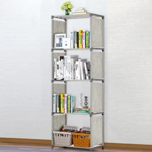 Libreria per scaffali per organizer per la casa a 3/4 strati per contenitori per libri in tessuto Scaffale per scaffali per armadietti in tessuto Scaffale per bambini