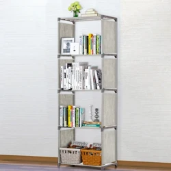 Libreria per scaffali per organizer per la casa a 3/4 strati per contenitori per libri in tessuto Scaffale per scaffali per armadietti in tessuto Scaffale per bambini