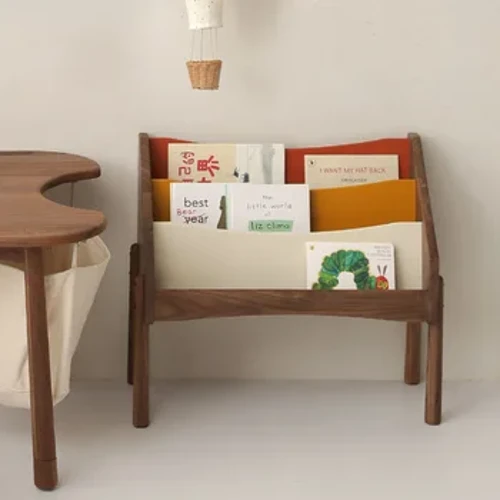 Llyfr Lluniau Cabinet Solid Wood Plant Silff Lyfrau Cylchgrawn Silff Storio Cwpwrdd Llyfrau Babanod Estante Para Livros Dodrefn Cartref CBSW