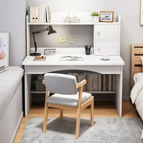 Japanese Wooden Desktop Computer Desks Home Office Furniture Storage Table Bookshelf Modern Student room Office Writing Desk