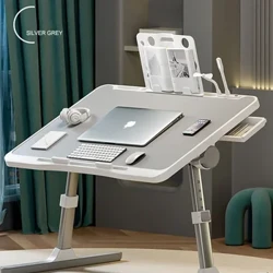 Small Adjustable Liftable Laptop Bed Desk Folding Writing Work Organizer Table Dormitory Home Student Reading Study Bedroom