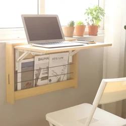Nordic Wind Wall Hanging Folding Table Furniture Solid Wood Laptop Computer Desk Laban sa Wall Dressing Table Storage Rack