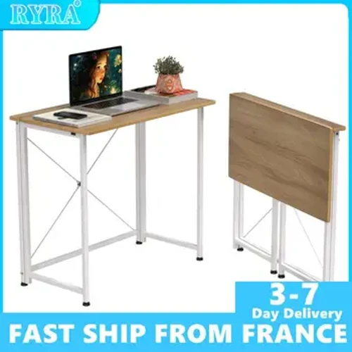 Klappt Computerdesk Portable Holzdësch Multifunktionell Bürodesk Student Studium Desk Notizbuch Computerdesk 80x45x74cm
